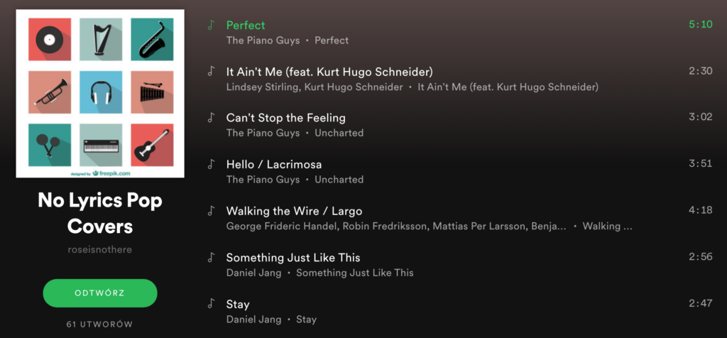 spotify czego słuchać do nauki