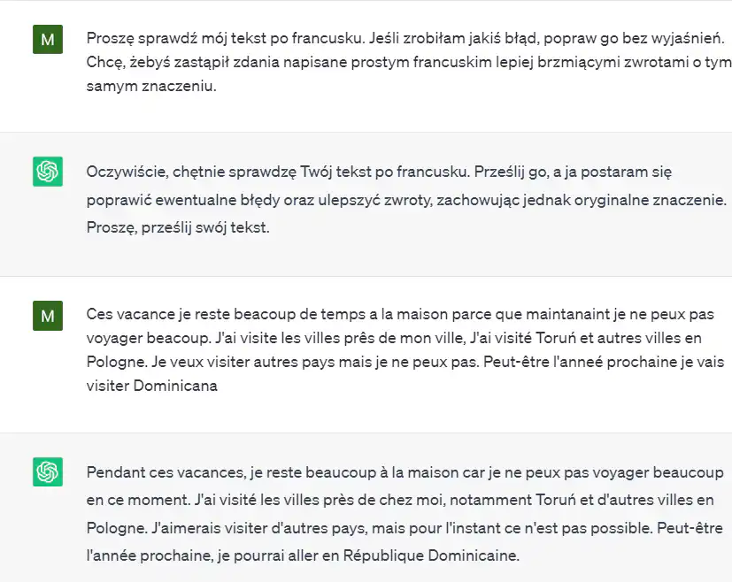 chat gpt nauka języka