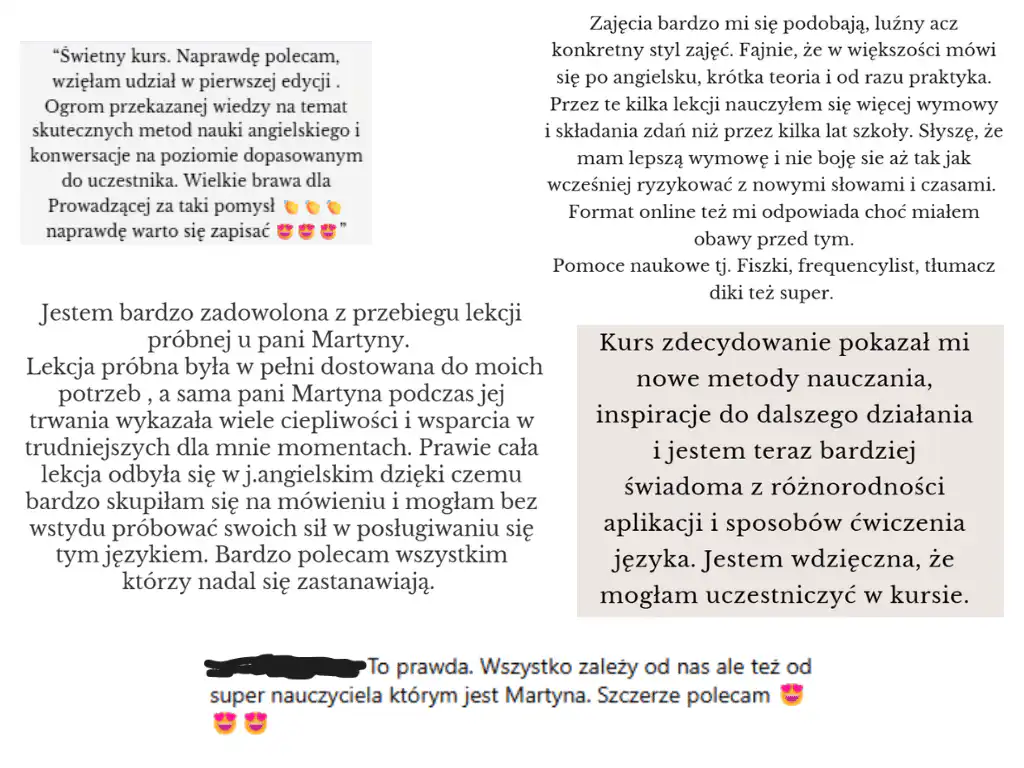 Opinie o Martyna Siwert dwujęzyczność zamierzona mastermind