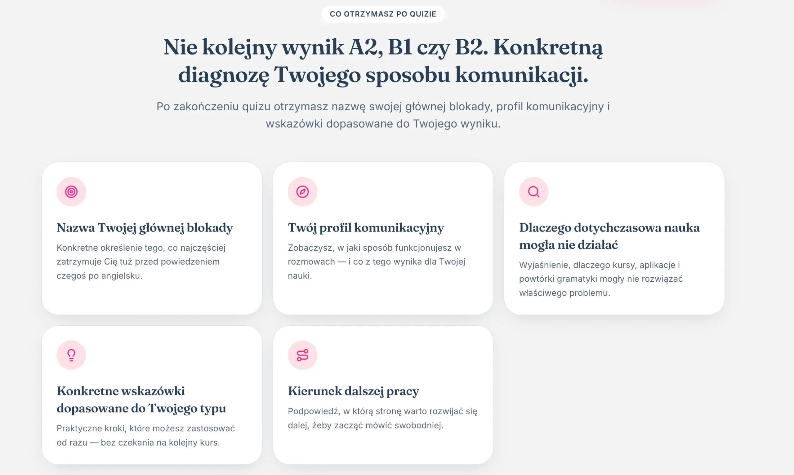 efekt quizu co dostajesz